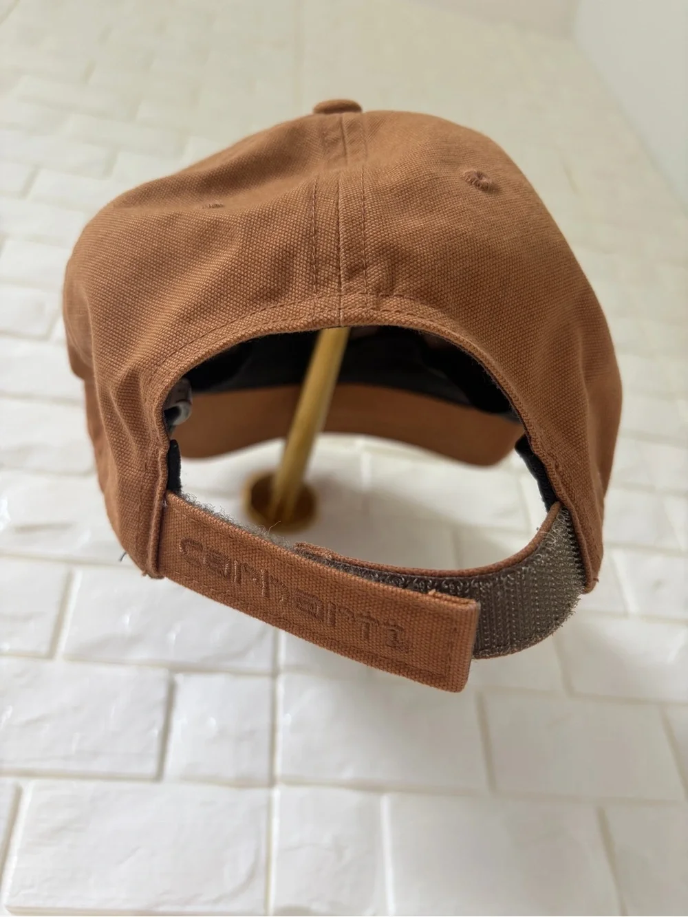 Carhartt Men's Brown Canvas Baseball Cap with Front Logo Patch
